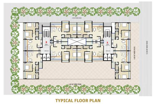  the-crest-glory Block A And B Cluster Plan from 1st to 7th Floor
