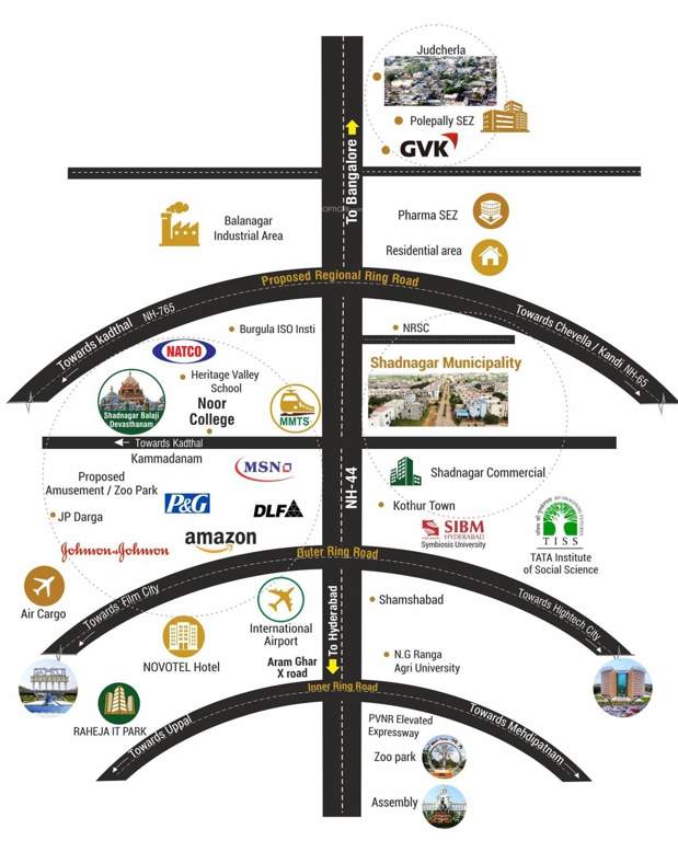  true jewel burgula b block Location Plan