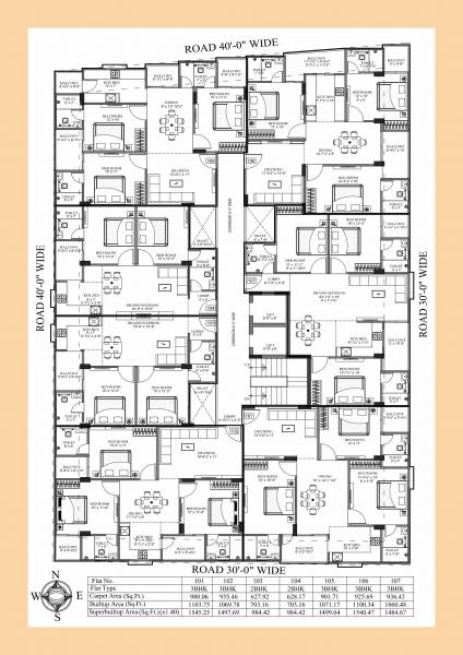  sunrise Parth Sunrise Cluster Plan for Typical Floor