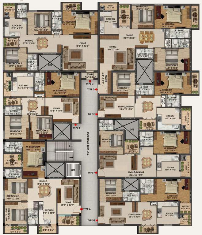 sai gardenia Sai Gardenia Typical Cluster Plan