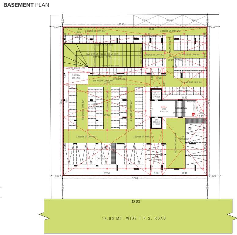  the double three Block A Basement Cluster Plan