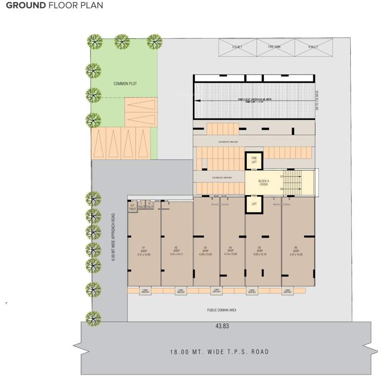  the double three Block A Cluster Plan For Ground Floor