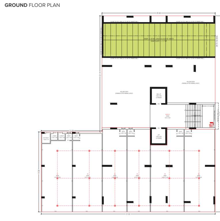  the double three Block A Cluster Plan For Ground Floor