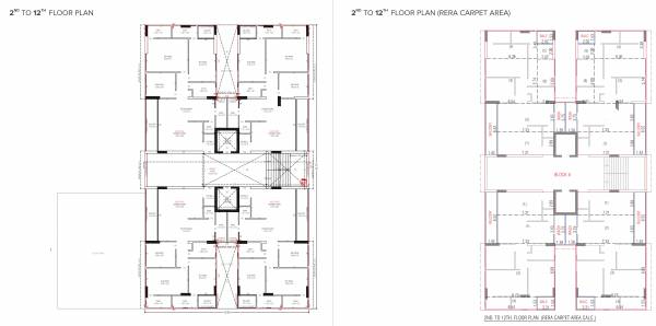  the-double-three Block A Cluster Plan From 2nd To 12th Floor