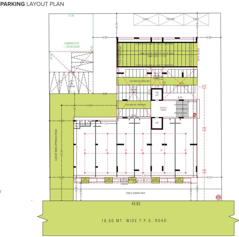  the double three Block A Parking Cluster Plan