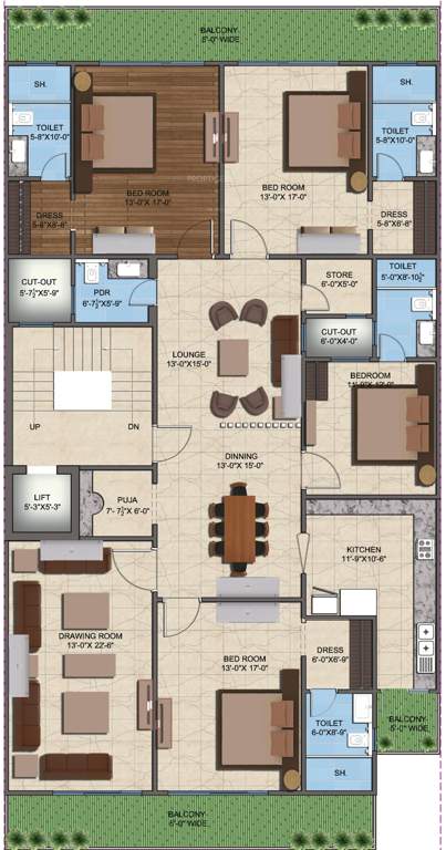 premium floors 372 yd Premium Floors 372 Yd Cluster Plan For Typical Floor Plan