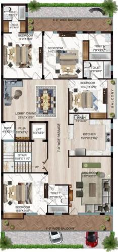  premium-floors-410-yd Premium Floors 410 Yd Cluster Plan Typical Floor Plan