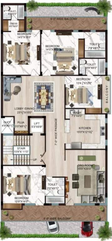 premium floors 410 yd Premium Floors 410 Yd Cluster Plan Typical Floor Plan