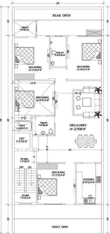 rk gupta diamond floors RK Gupta Diamond Floors Cluster Plan For Typical Floor Plan