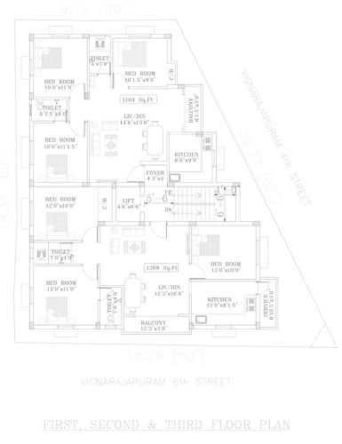  thirumalai-flats Thirumalai Flats Cluster Plan from 1st to 3rd Floor