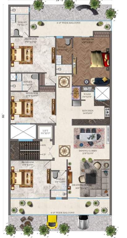  rk gupta elite floors RK Gupta Elite Floors Cluster Plan For 1st Floor
