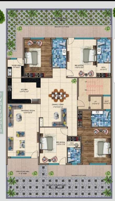 rk gupta ultra luxury floors RK Gupta Ultra Luxury Floors Cluster Plan from 1st to 4th Floor