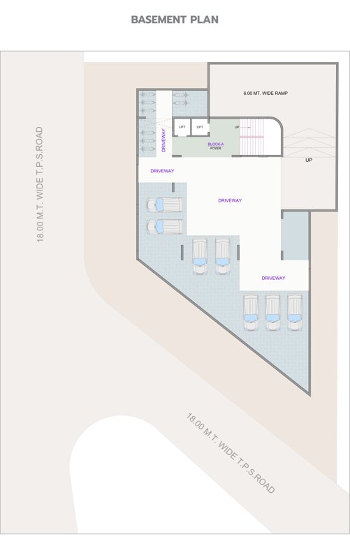  nob hill tower Block A Basement Cluster Plan