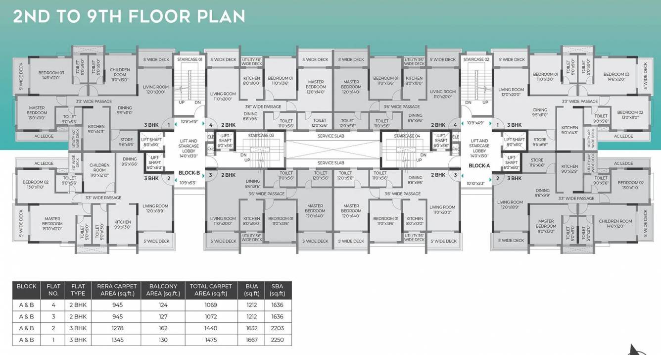  isquare Block A, B Cluster Plan From 2nd To 9th Floor
