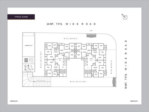  pravesh Block A  And Block B Cluster Plan from 2nd to 9th Floor