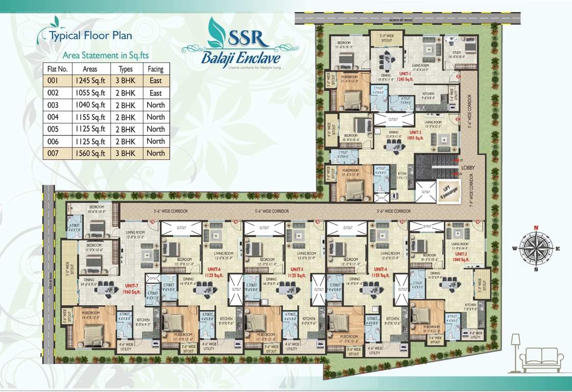  balaji enclave SSR Balaji Enclave Cluster Plan from 1st to 5th Floor