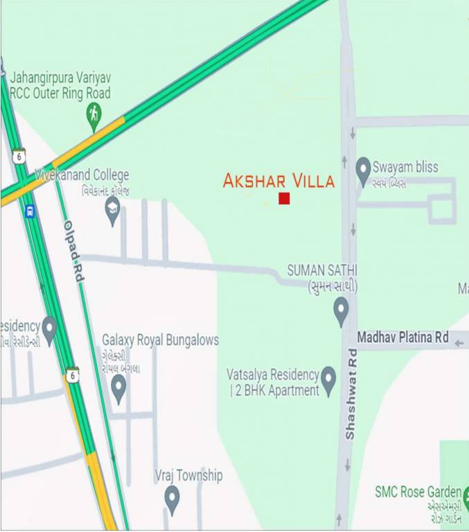 akshar villa Location Plan