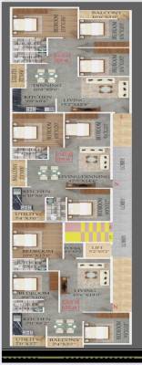  nithya-brundavana Nithya Brundavana Typical Floor Cluster Plan