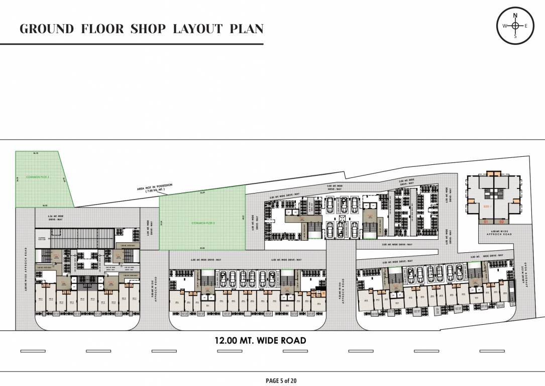  riyal residency A To H Ground Cluster Plan