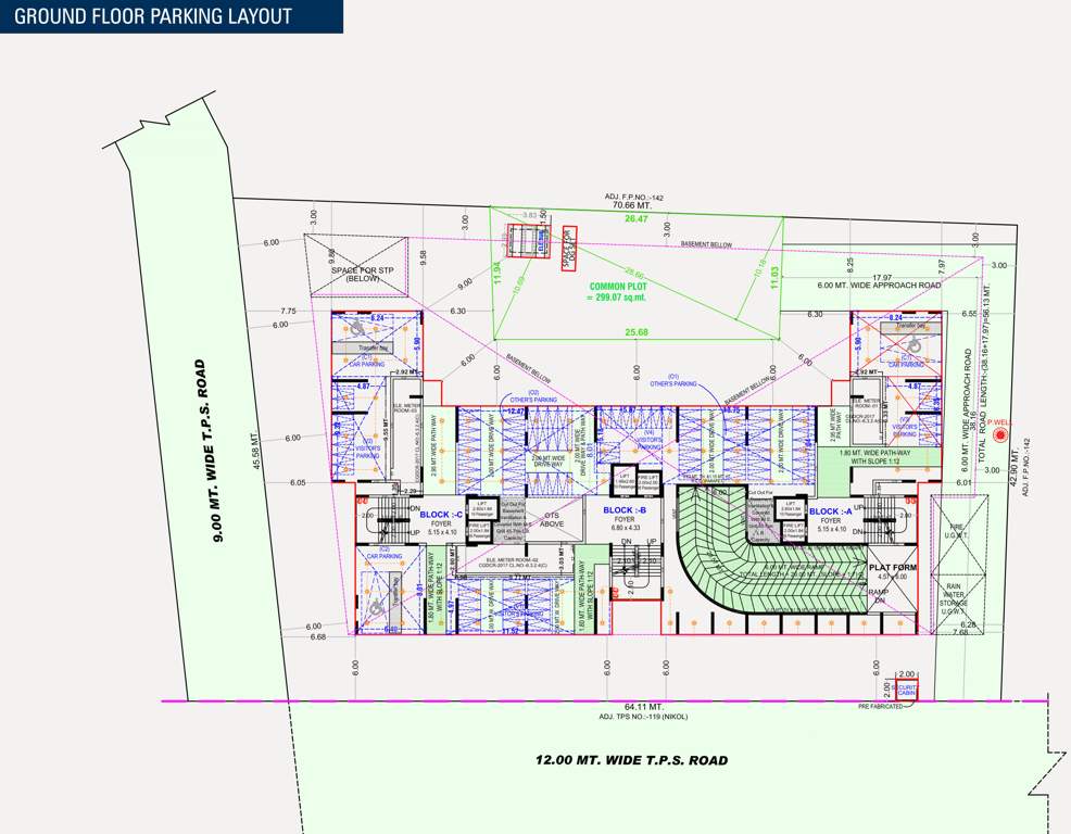  the cluster Block  A To C Cluster Plan For Ground Floor