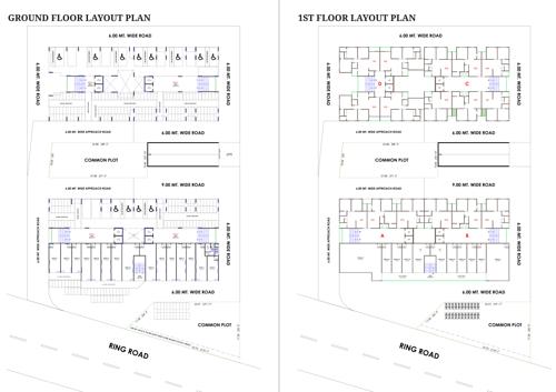  sankalp-sky Block A To D Cluster Plan from ground to 1st Floor