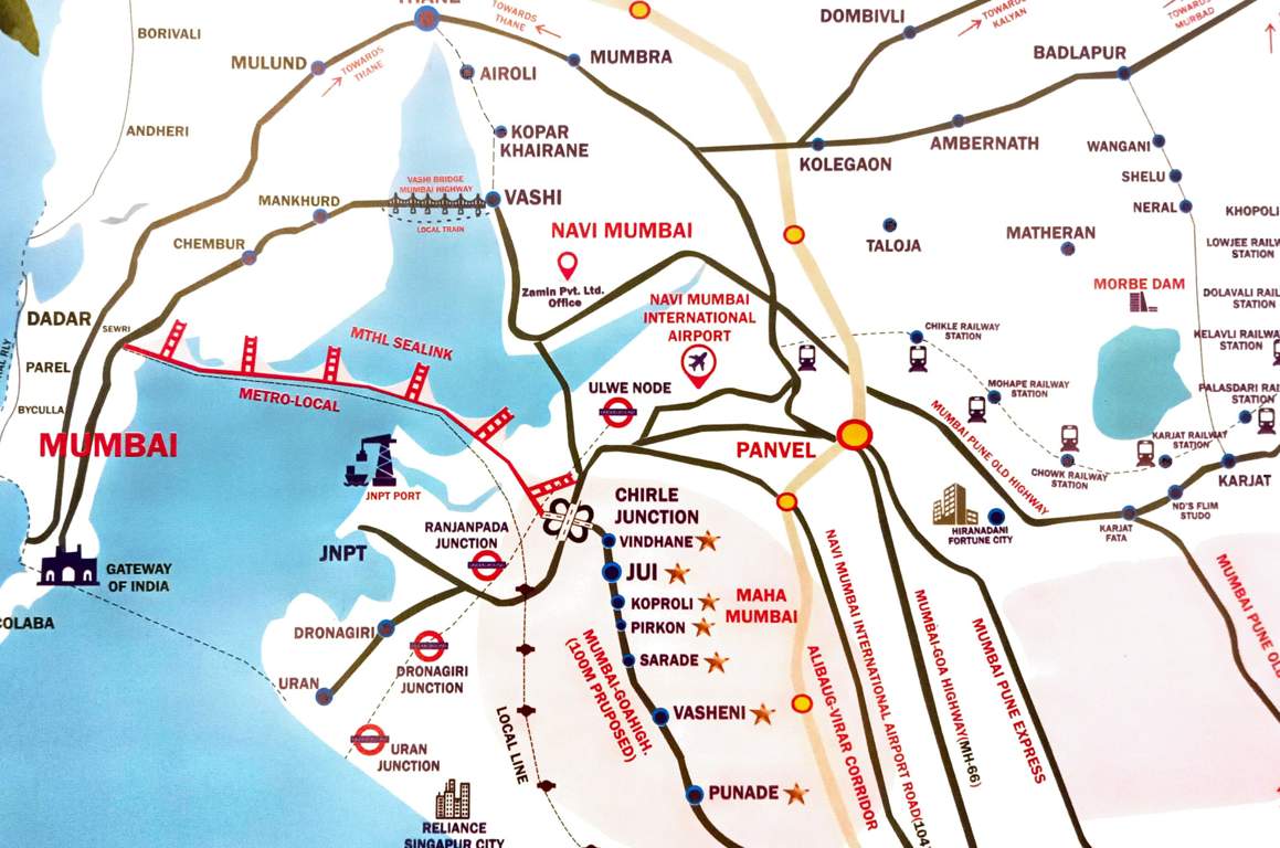  residential plots in belondakhar near mumbai trans harbour link bridge Location Plan