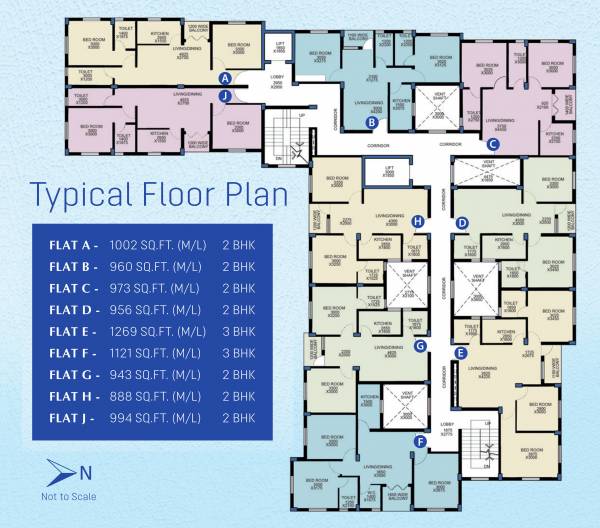  swarojinee Dummy Tower Cluster Plan for Typical Floor