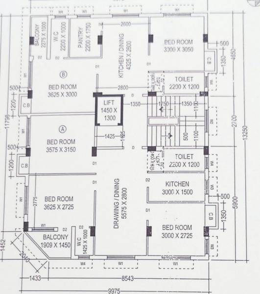  satabdi-apartment Satabdi Apartment Cluster Plan For Typical Floor Plan