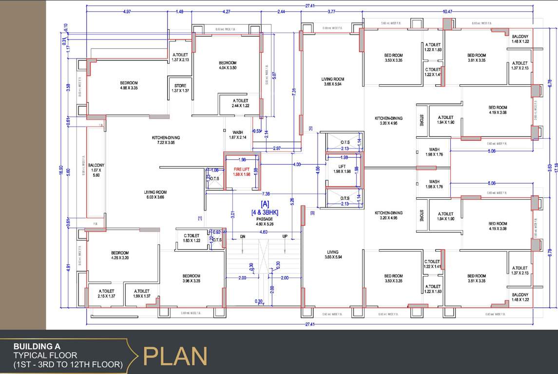  the grand malabar A Typical Cluster Plan