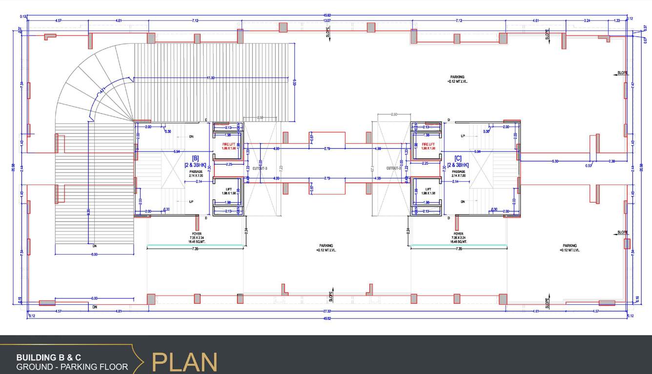  the grand malabar B & C Cluster Plan For Ground Floor