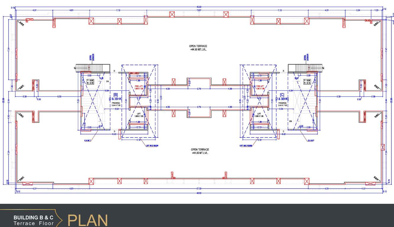 the grand malabar B & C Terrace Cluster Plan