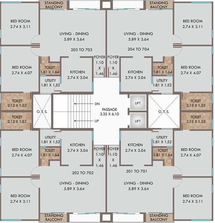 tawhid heights Tawhid Heights Cluster Plan From 2nd To 7th Floor