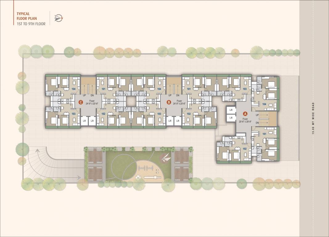  embark Block A Cluster Plan from 1st to 9th Floor