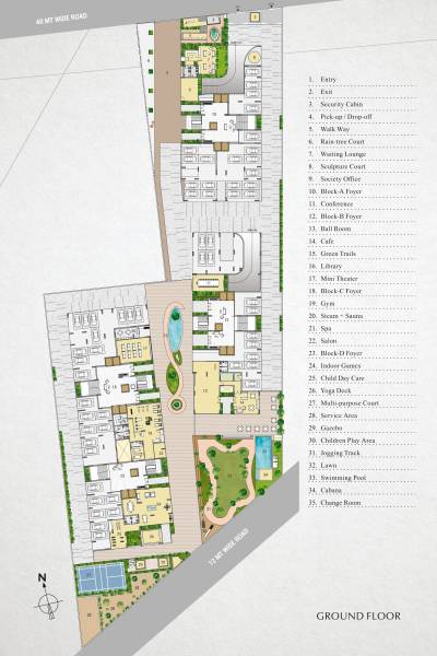  apricus-2 Block A Block A , Block B,Block C, Block D Cluster Plan for ground Floor