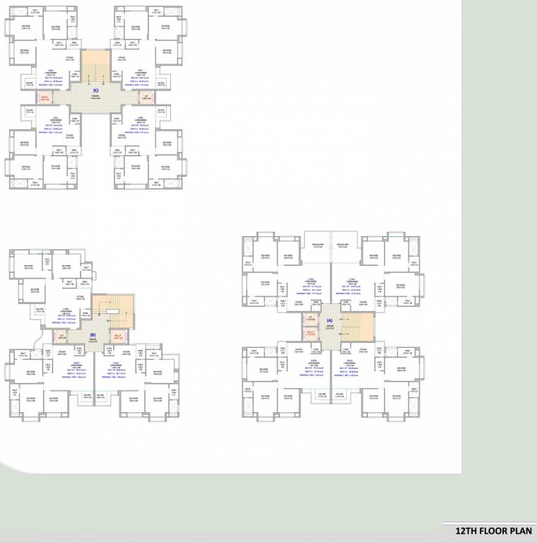  estrella A, B, C Cluster Plan For 12th Floor