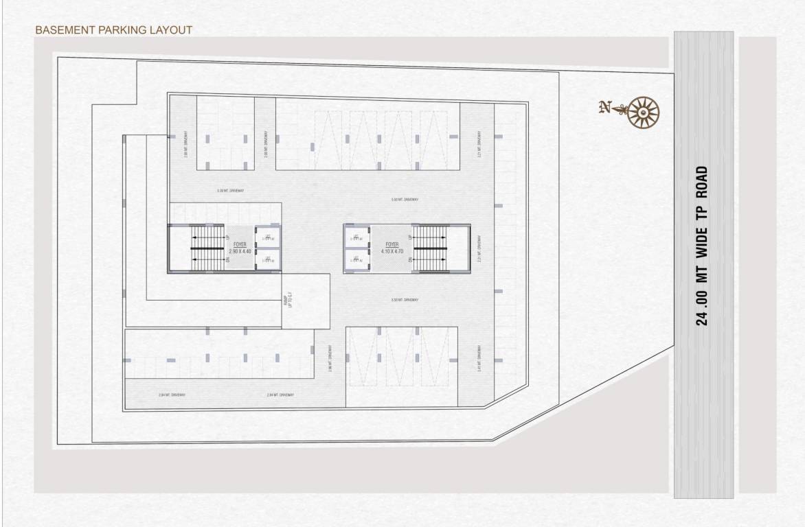 upvan skyline Block A & B Basement Floor Cluster Plan