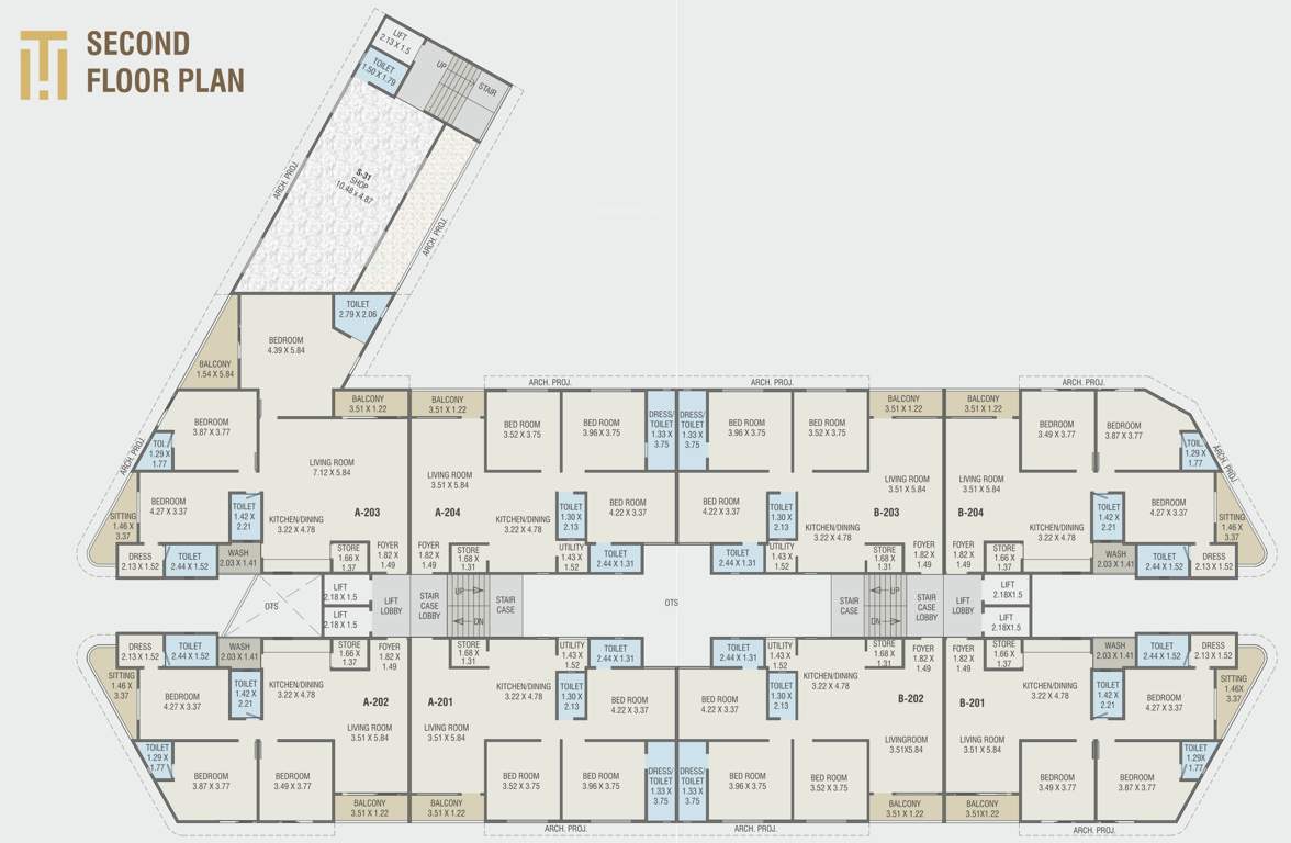  trinity heights A, B Cluster Plan For 2nd Floor
