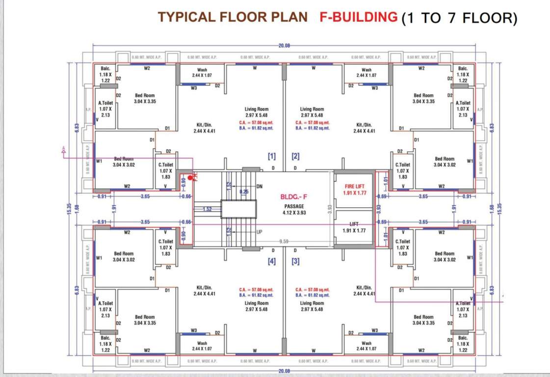  raj heritage phase ii F Cluster Plan From 1st To 7th Floor
