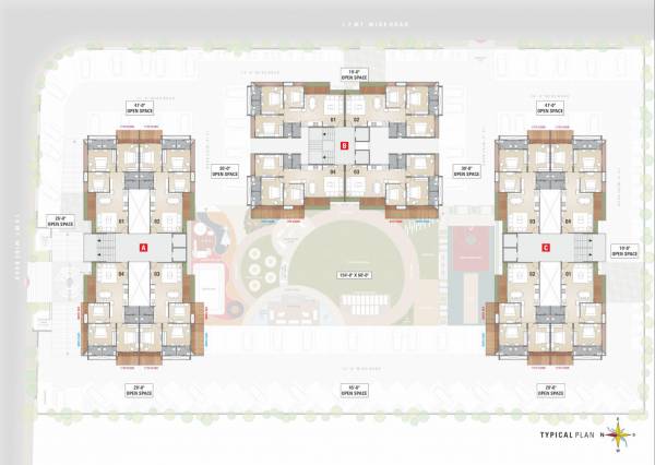 A - B - C Typical Cluster Plan shanti-priyam A - B - C Typical Cluster Plan