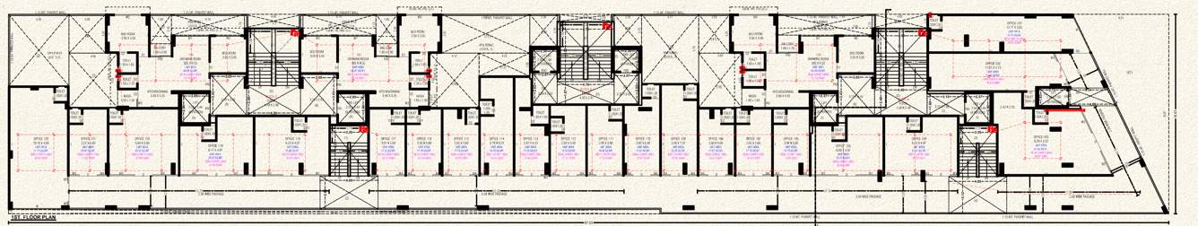  svs hi stories Block A,B,C Cluster Plan For 1st Floor