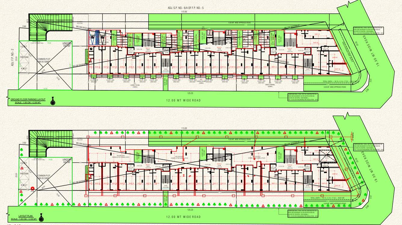  svs hi stories Block A,B,C Cluster Plan For Basement 1 And 2