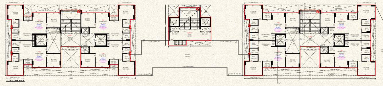  svs hi stories Block A,B,C Cluster Plan From 3rd To 13th Floor