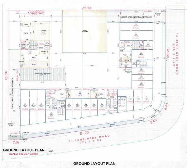 A, B, C, D Ground Cluster Plan ofira-parshwanath A, B, C, D Ground Cluster Plan