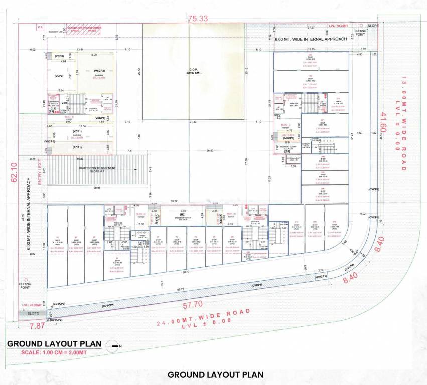 ofira parshwanath A, B, C, D Ground Cluster Plan