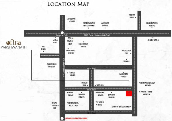 Location Plan ofira-parshwanath Location Plan