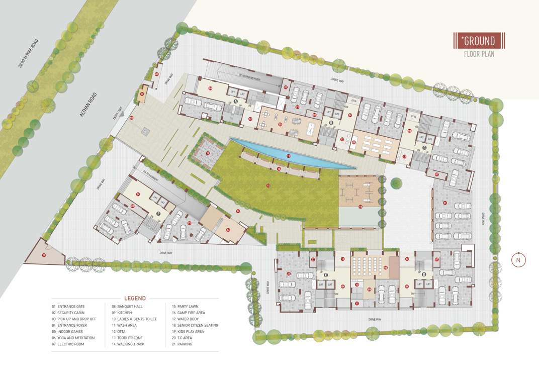  spinoza enclave Block A To F Cluster Plan for ground Floor
