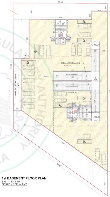 solitaire liberty A, B Basement 1 Cluster Plan