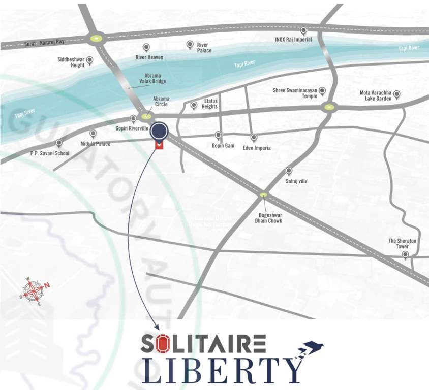 solitaire liberty Location Plan
