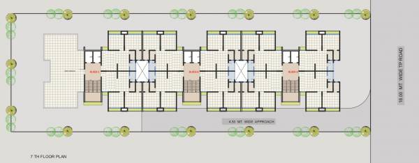  pushpak-residency-1 A, B, C Cluster Plan For 7th Floor
