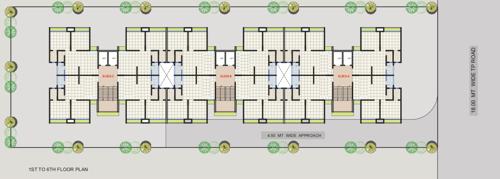  pushpak-residency-1 A, B, C Cluster Plan From 1st To 6th Floor